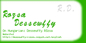 rozsa dessewffy business card