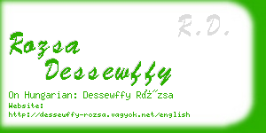 rozsa dessewffy business card